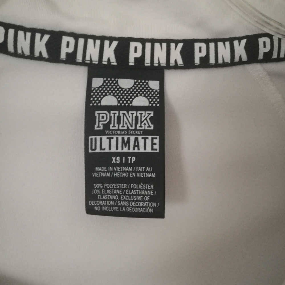 PINK Victoria's Secret white zip sweatshirt small - Picture 6 of 8